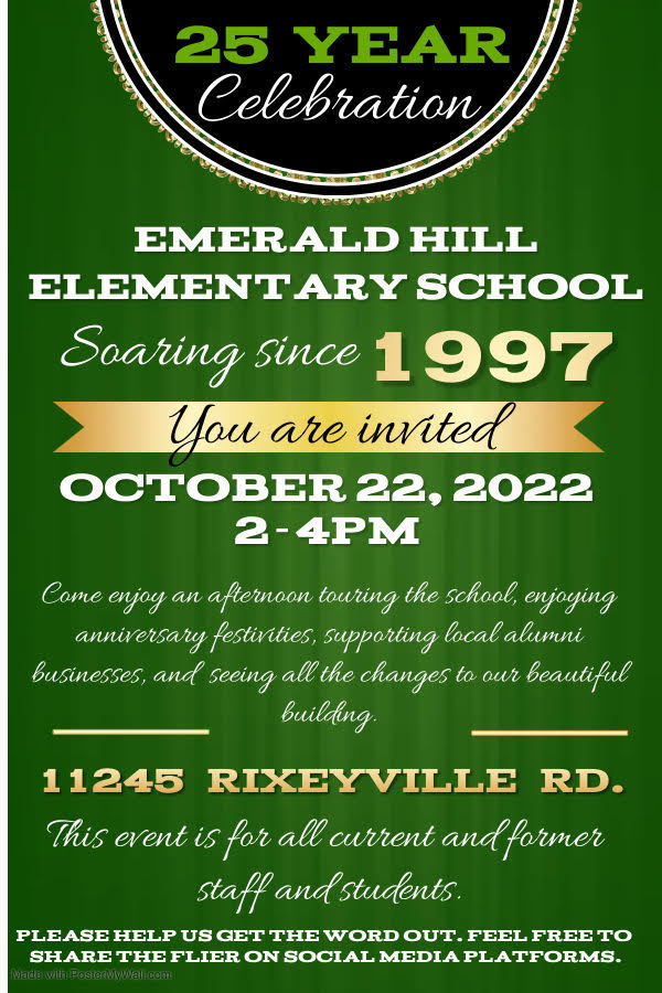 Flyer for EHE 25th anniversary