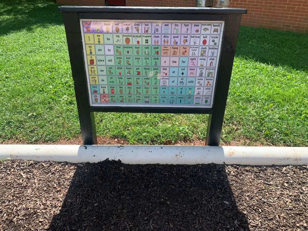 Communication Board on the Playground at Pearl Sample Elementary