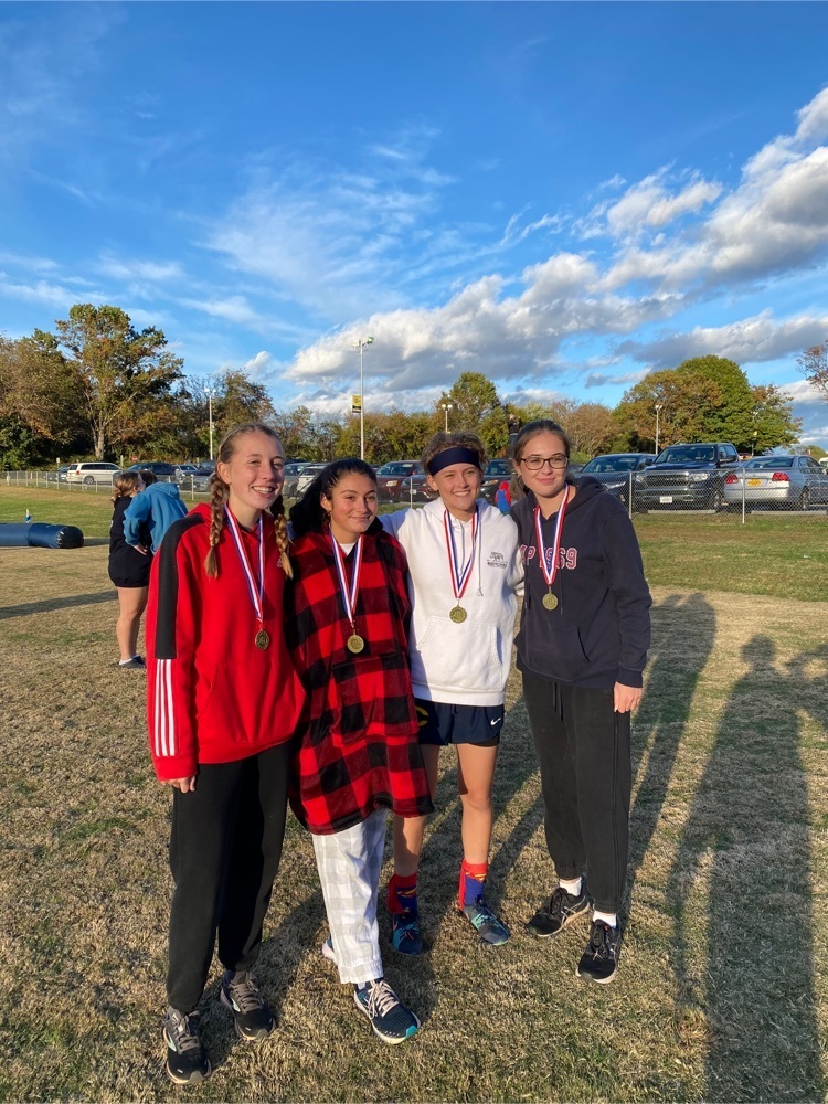 Congratulations to our Battlefield District Cross Country medal winners: Sarah Lane, Bella Groves, Bella Hardaway, and Emmy Brown! #BDP #BetterEveryDay