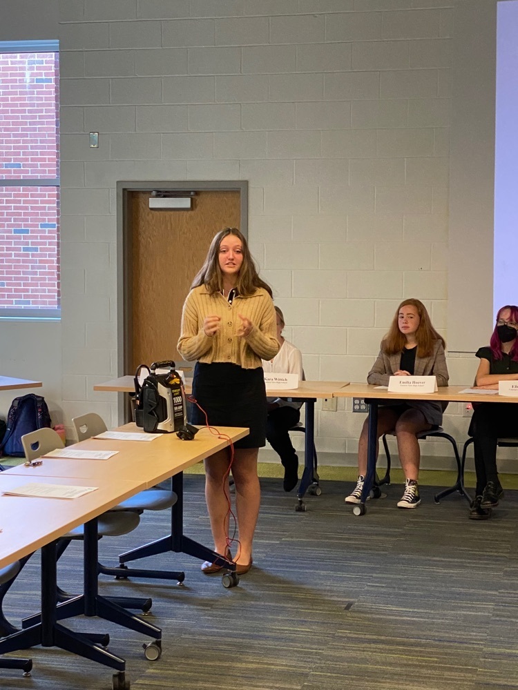 Emma Carson and her Governor’s School classmates presented to superintendents and school board members from six school divisions on the hands-on learning happening at MVGS. #BDP #BetterEveryDay
