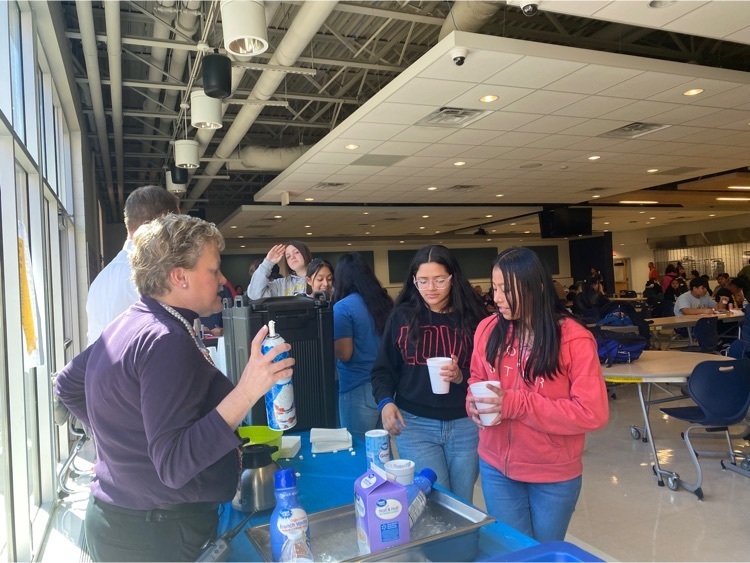 Our students who had no tardies to school or to any class during the first quarter were served hot chocolate or coffee during lunch today. #BDP #BetterEveryDay