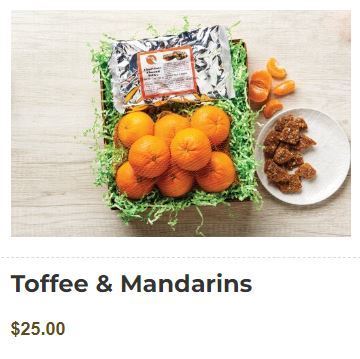toffee and mandarins