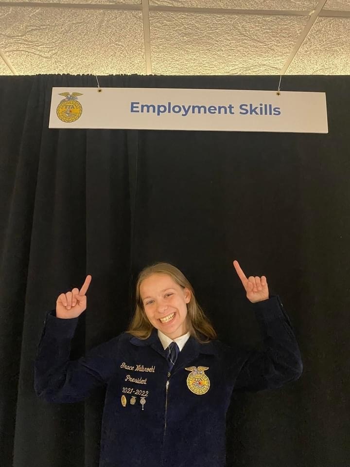 Grace Walbroehl competed in the Employment Skills Leadership Development Event at the FFA National Convention. Grace received a Gold rating and came in 9th out of 44 competitors! #BDP #BetterEveryDay
