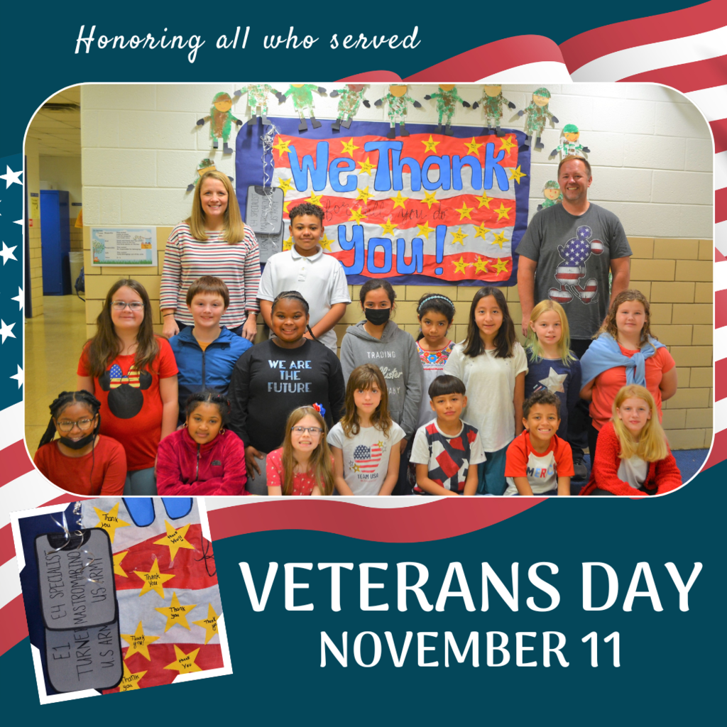 Veterans Day Banner with FES SCA and Mr. M