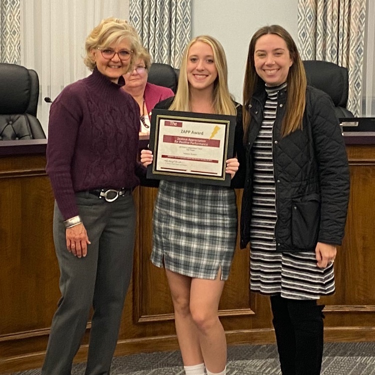 Congratulations to Summer Koontz for being recognized by the school board as All-State Cheerleader! Thank you to our cheer coach, Mrs. Innamorato! #BDP #ForksUp #BetterEveryDay