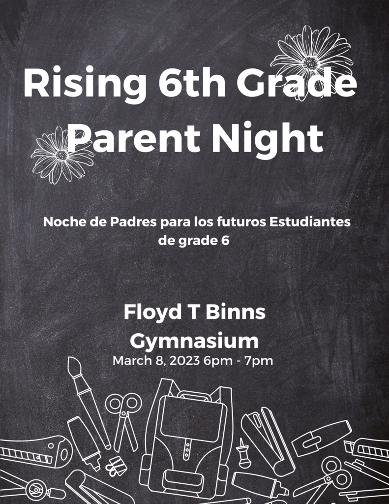 Rising 6th Grade Parent Night at FTBinns