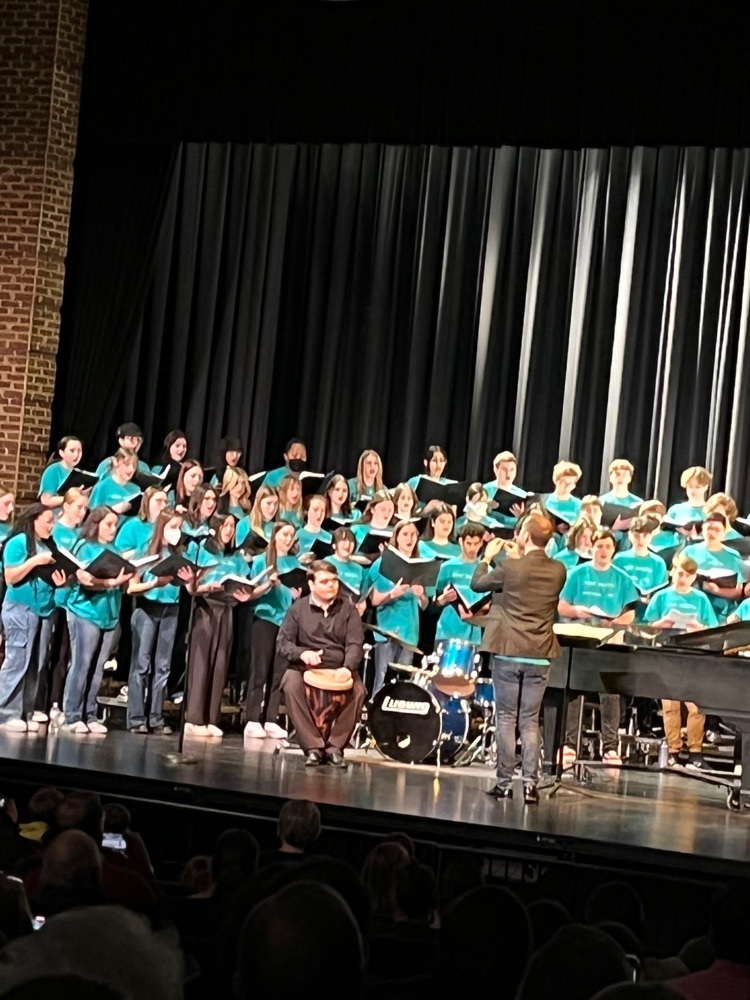 Our All-District Choir students had a fantastic concert in Charlottesville today! Look closely and you'll see Mr. Burns playing the drums for the choir. #BDP #BetterEveryDay