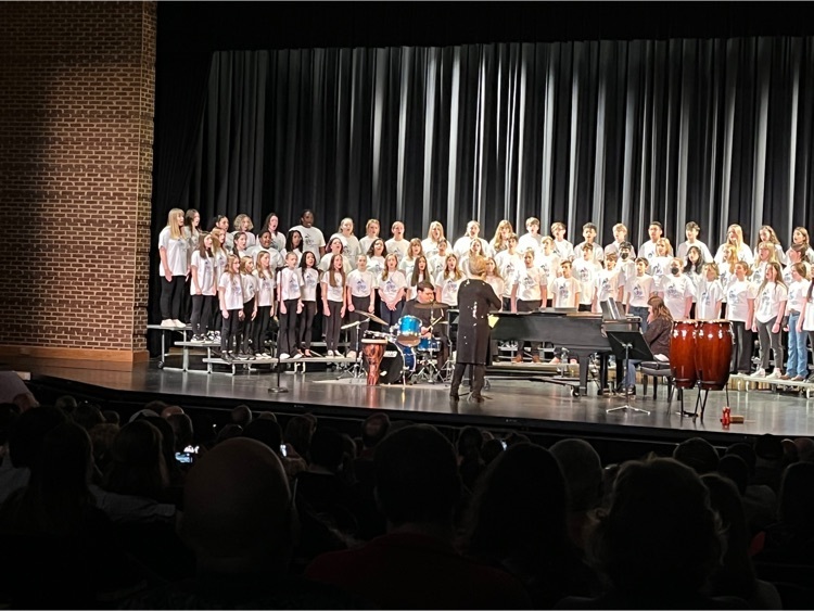 Our All-District Choir students had a fantastic concert in Charlottesville today! Look closely and you'll see Mr. Burns playing the drums for the choir. #BDP #BetterEveryDay