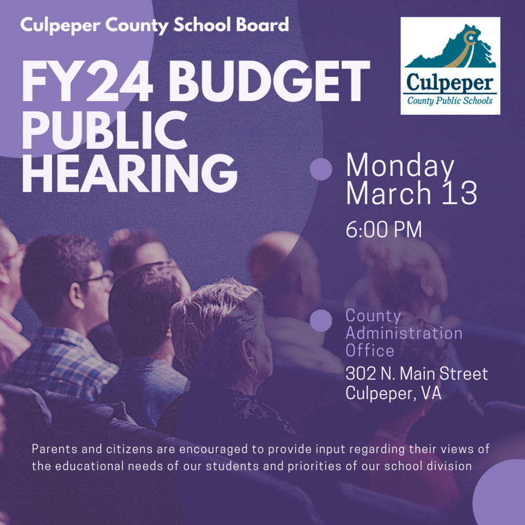 FY24 Public Hearing information with graphics