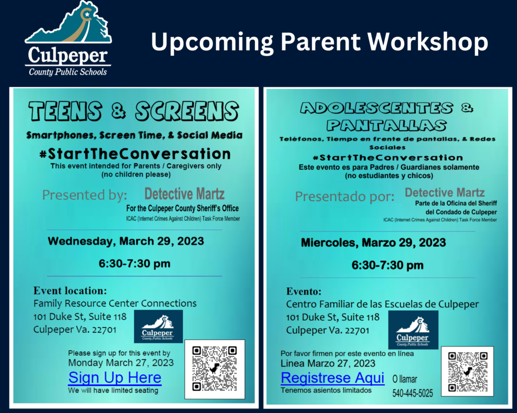 parent workshop information