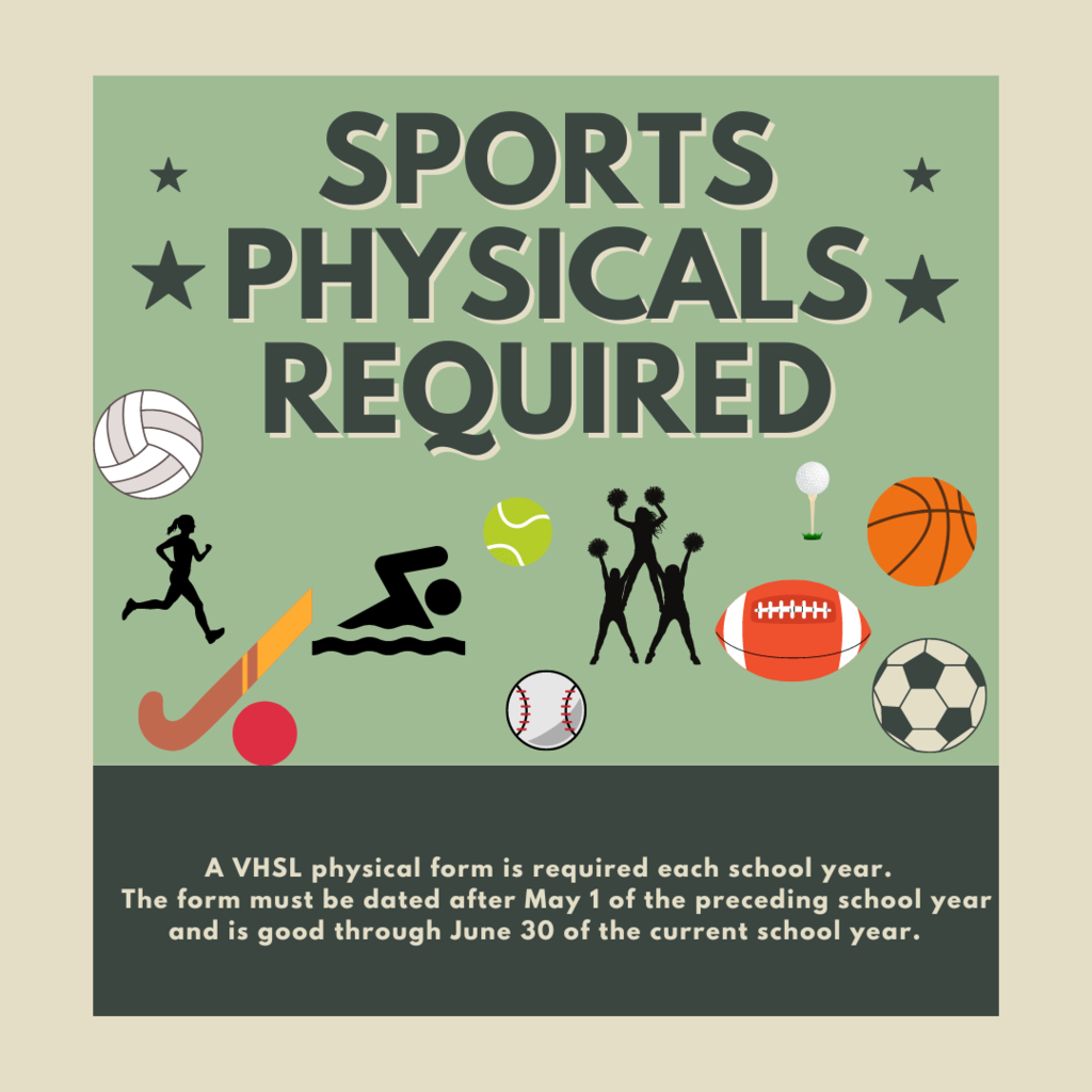 sports physicals required with graphics of different sports