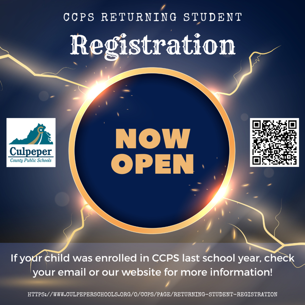 returning student registration now open with QR code