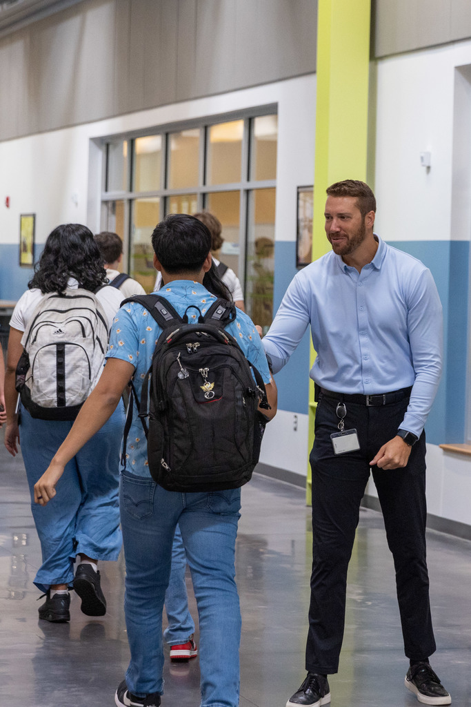 Principal and students