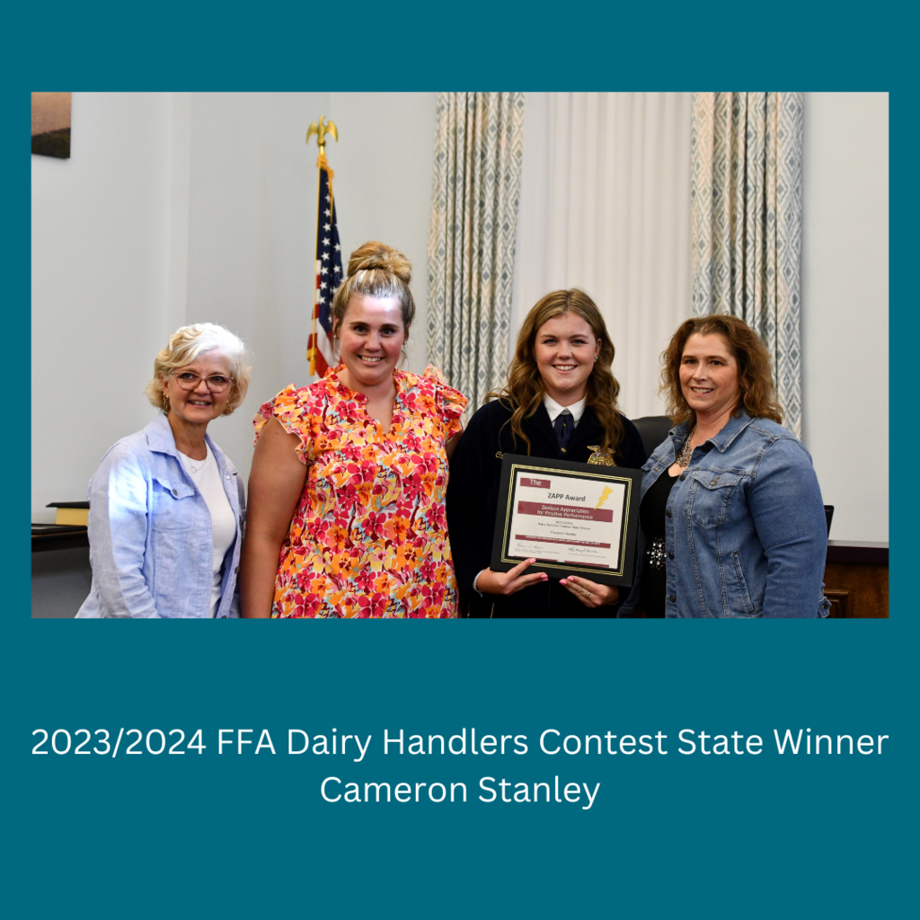 2023/2024 FFA Dairy Handlers Contest State Winner - Cameron Stanley