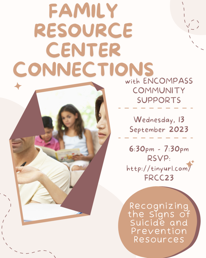 picture of parents with students in the background; RSVP for signs of suicide and prevention