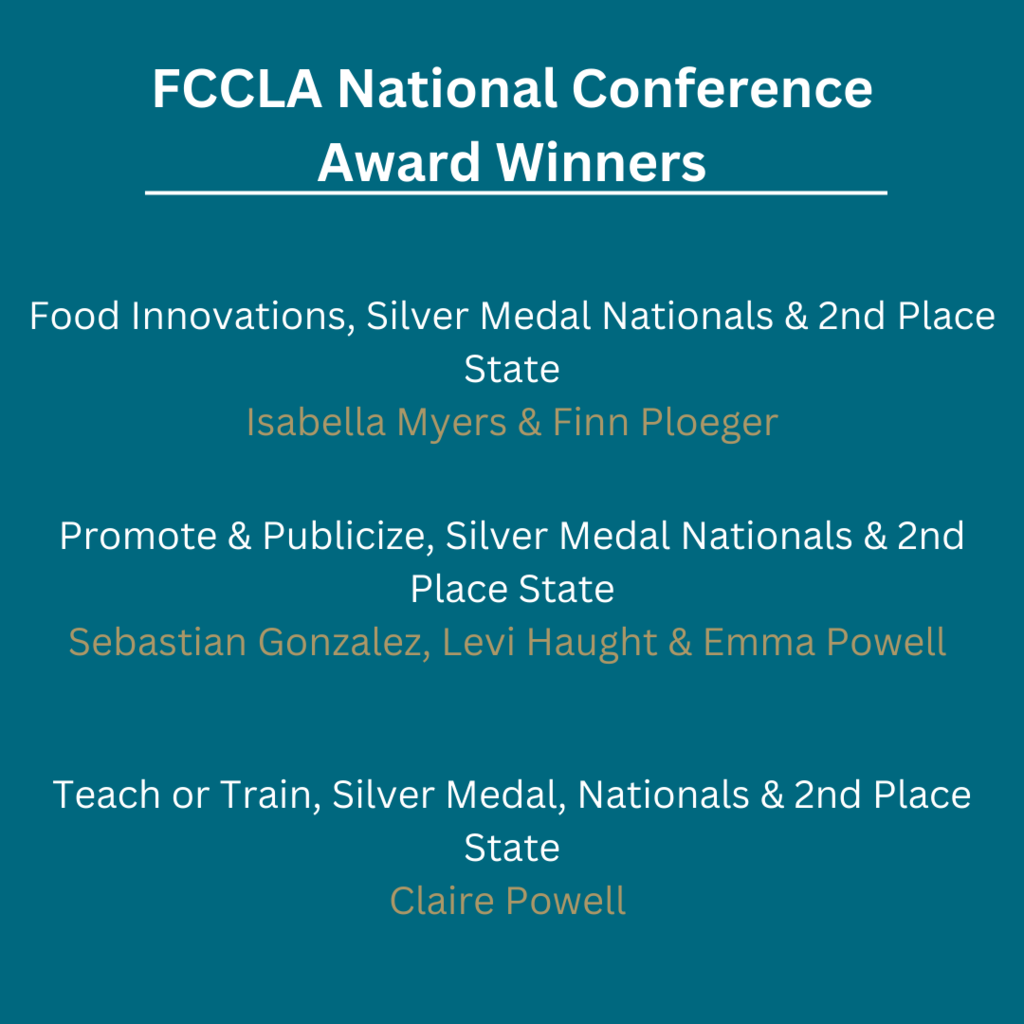 FCCLA National Conference Award Winners