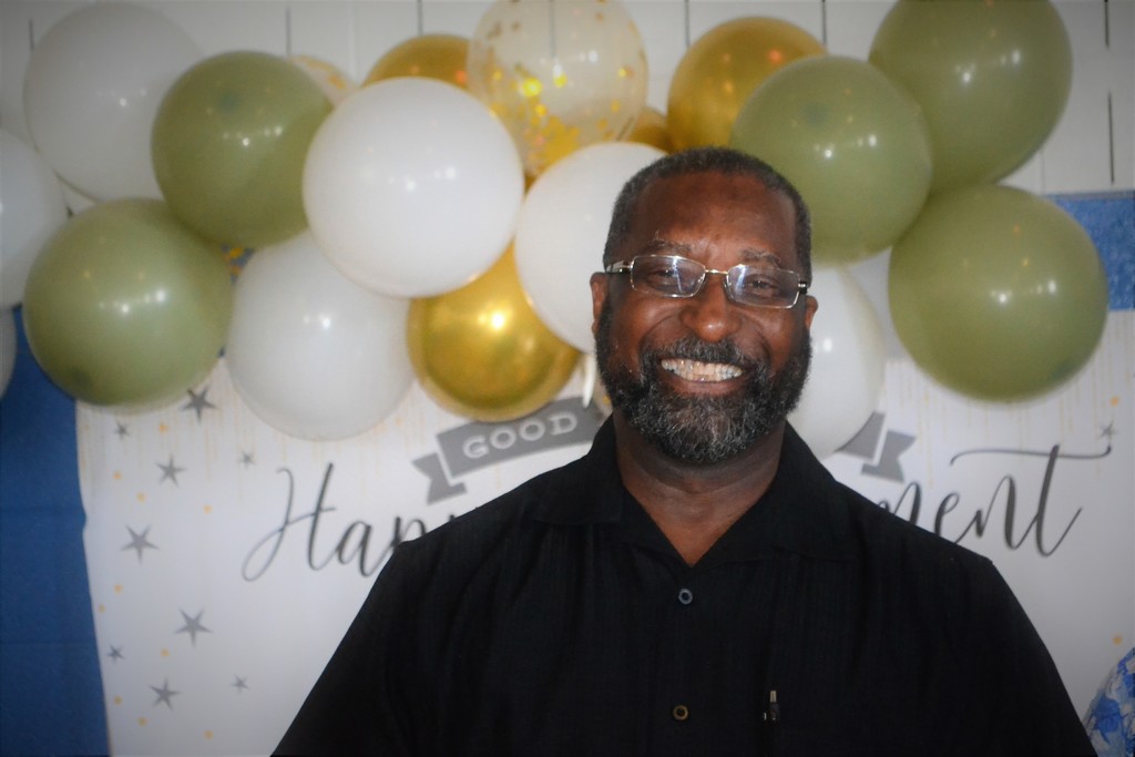 Retirement party photo of Maurice Turner.