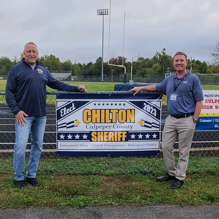 Thank you to Tim Chilton for Culpeper County Sheriff  for donating to the CCHS Athletics Department.